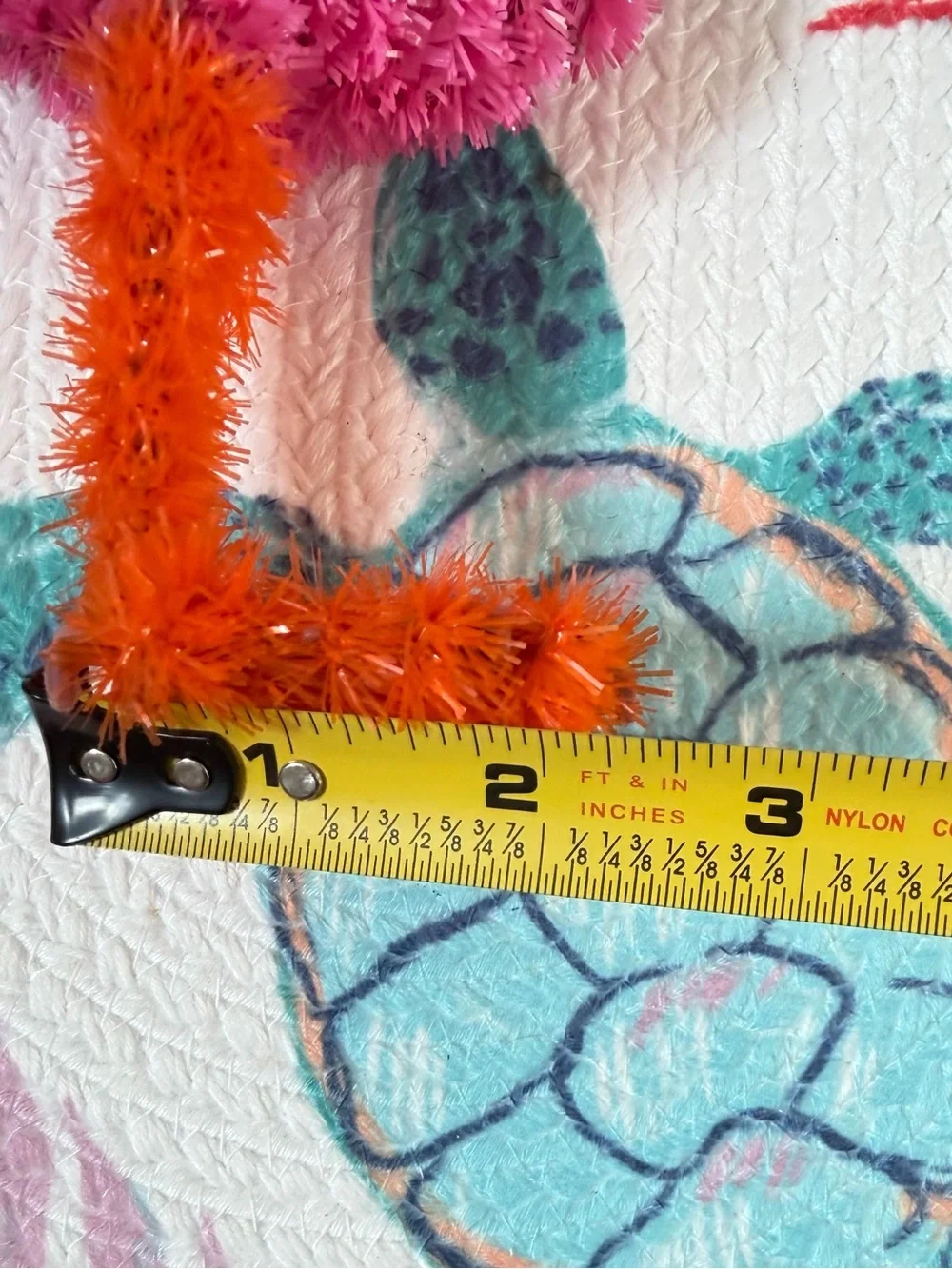 Pink 3D Flamingo Trio - Tinsel Fuzzy Decor Pink, Orange & Black